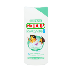 a bottle of P'tit DOP Almond and Orange Blossom Shampoo 400ml