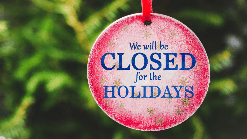 France at Home will be closed for the Holidays