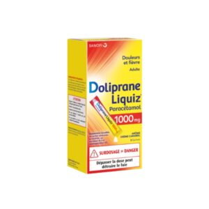 Doliprane Liquiz 1000 mg - Pain & Fever - Adults - 8 sachets