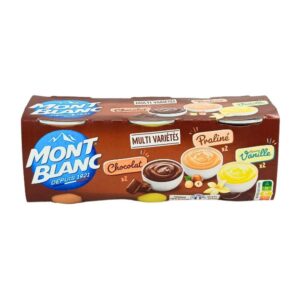 Mont Blanc Choc / Vanilla / Praline Cream Dessert 6 x 125g